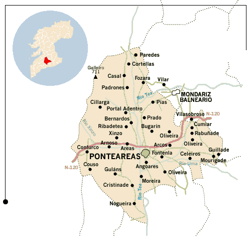 Mapa de Ponteareas