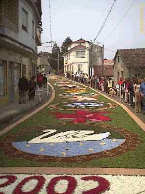 Alfombra de flores no Corpus Christi de 2002